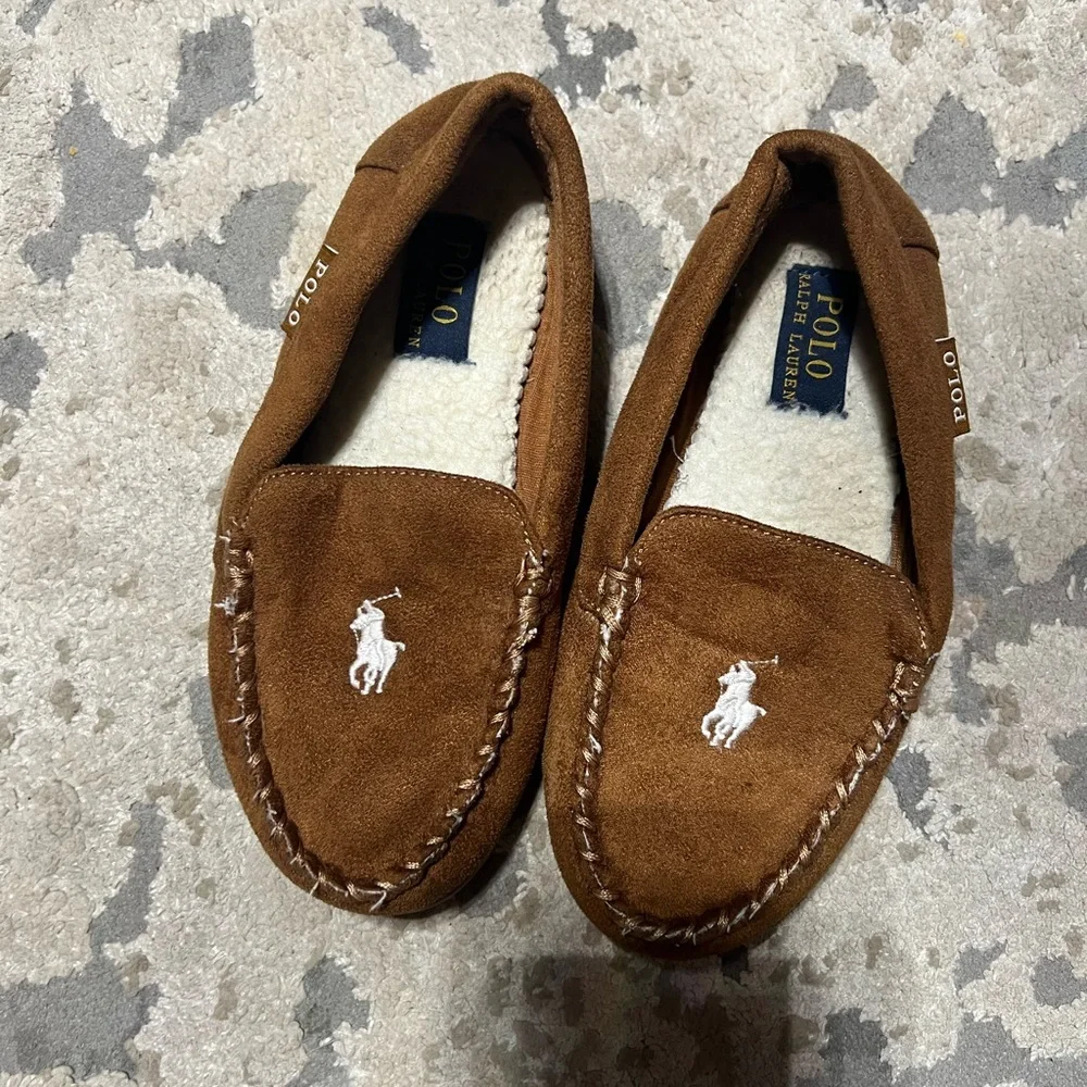 Polo by Ralph Lauren Kids Brown Suede Loafers size 2